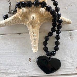 Black Onyx Heart Necklace